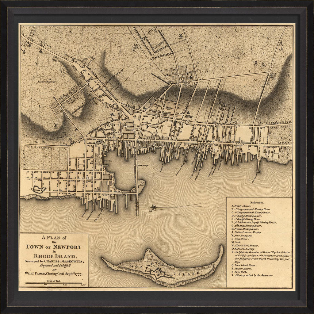 Spicher & Company BC Plan of Newport Rhode Island 1777 30044