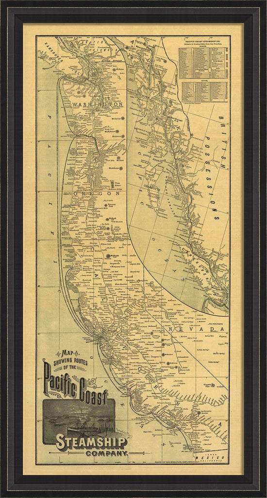 Spicher & Company BCBL Pacific Coast 1891 19x37 30122