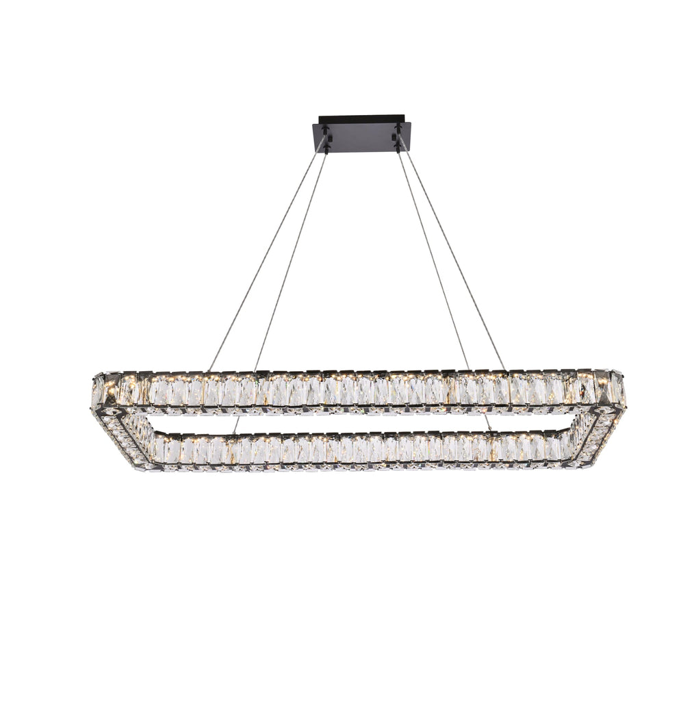 Elegant Lighting Pendant Light 3504D42L1BK