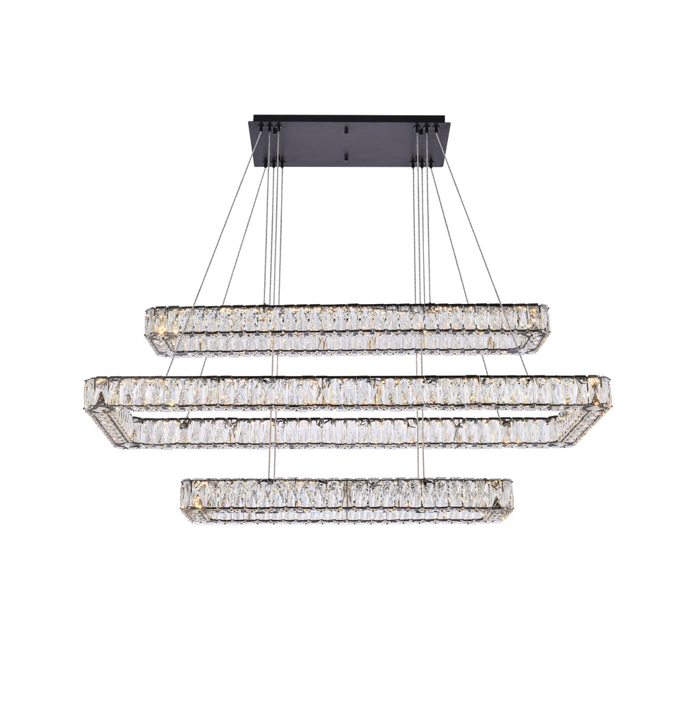 Elegant Lighting Pendant Light 3504G50L3BK