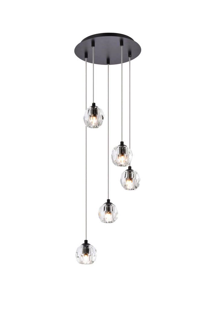 Elegant Lighting Pendant Light 3505G12BK