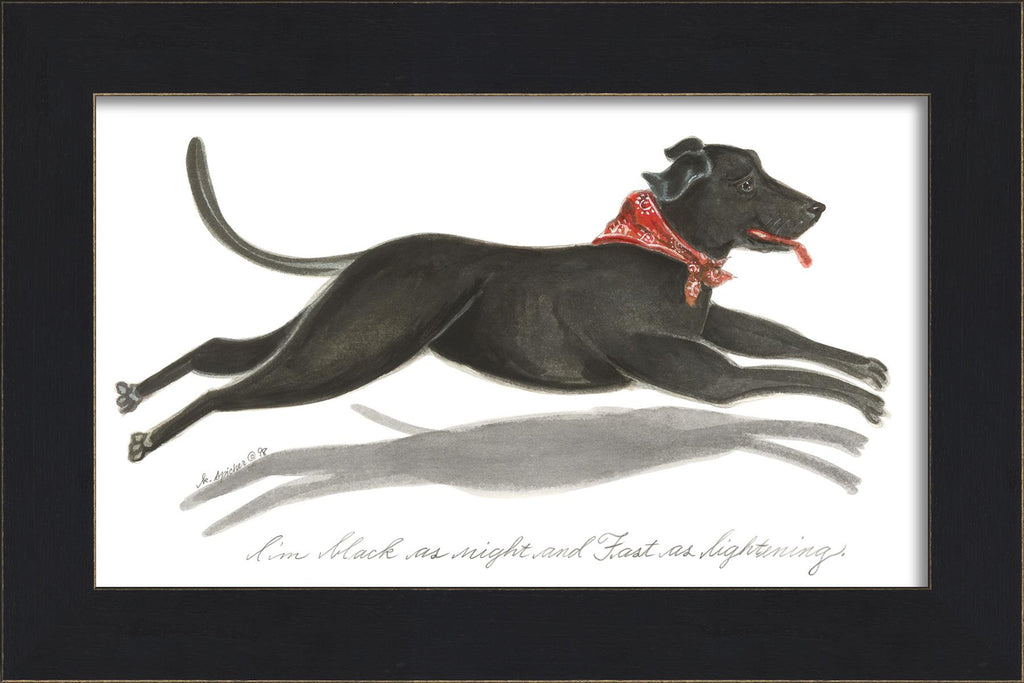 Spicher & Company MI Black Lab Running 36065