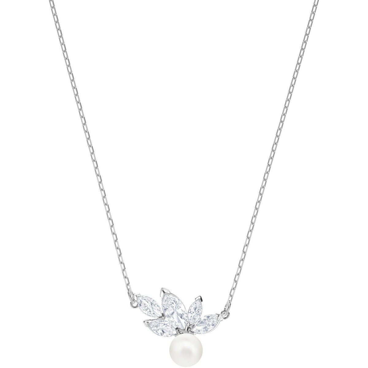 Swarovski Crystal Jewelry LOUISON STUD PIERCED EARRINGS, White, Rhodium  -5446025