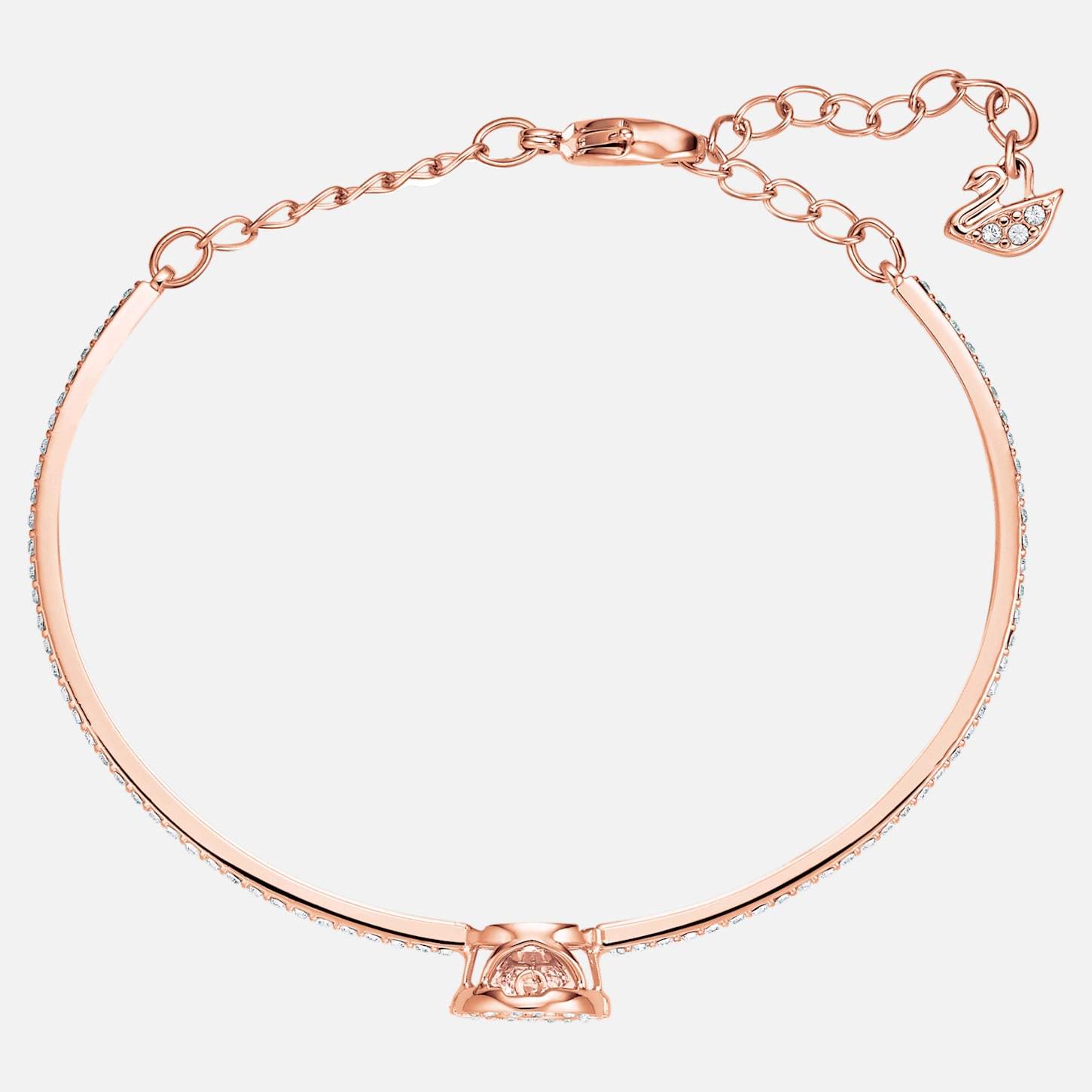 Swarovski Twist Bracelet White Rose Gold Tone Plated