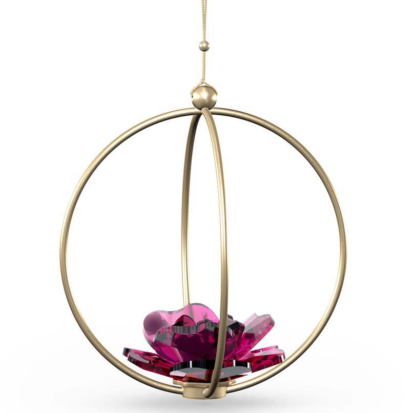 Flowers 555780 Ornament Ball Ltd Tales – Large Rose Swarovski Crystal Garden Biggs