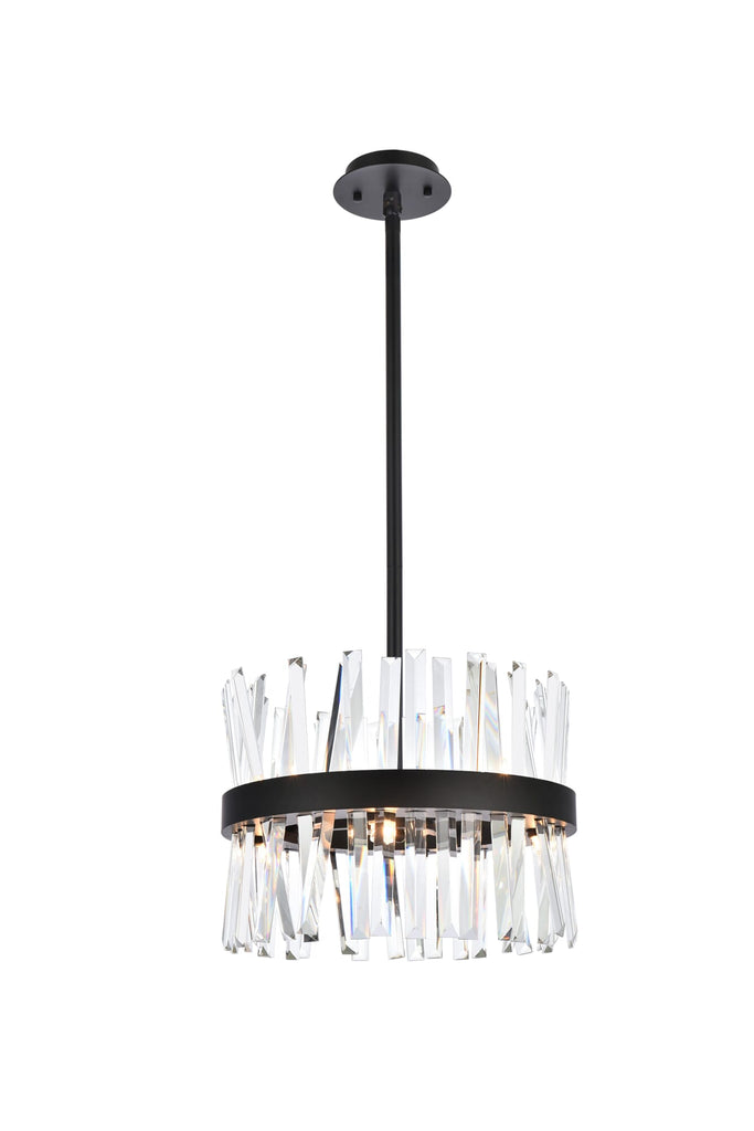 Elegant Lighting Pendant Light 6200D16BK