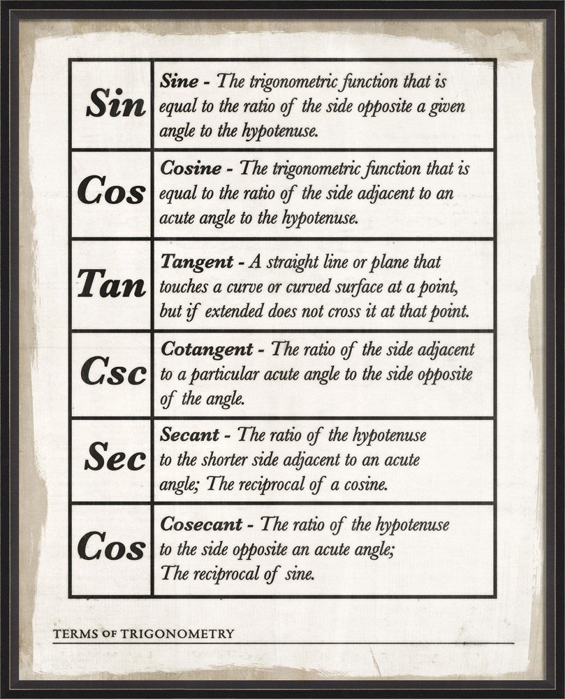 Spicher & Company BC Terms of Trigonometry lg 92840