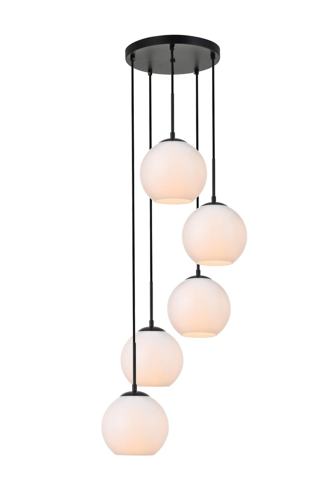 Elegant Lighting Pendant Light LD2227BK