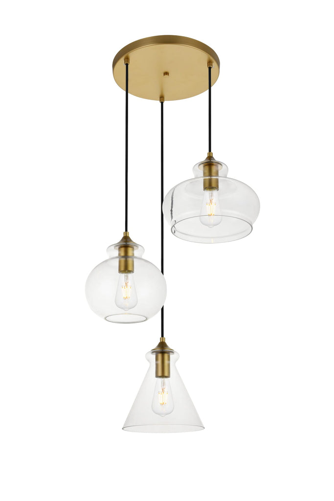 Elegant Lighting Pendant Light LD2247BR