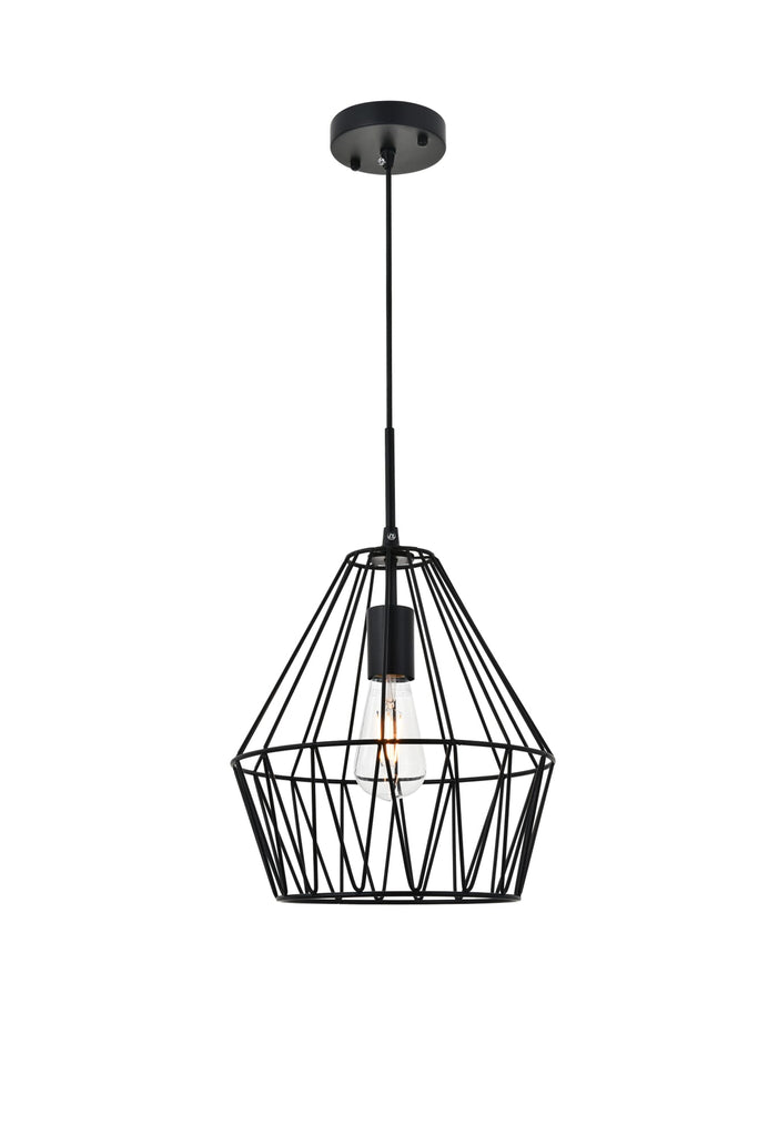 Elegant Lighting Pendant Light LD4008D11BK