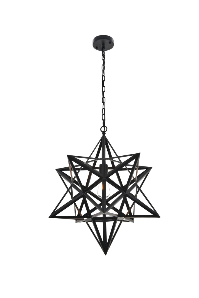 Elegant Lighting Pendant Light LD4076D24BK