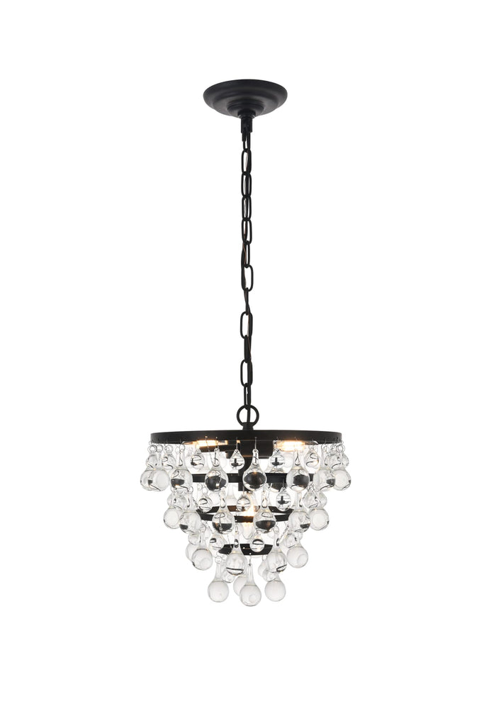 Elegant Lighting Pendant Light LD5016D13BK