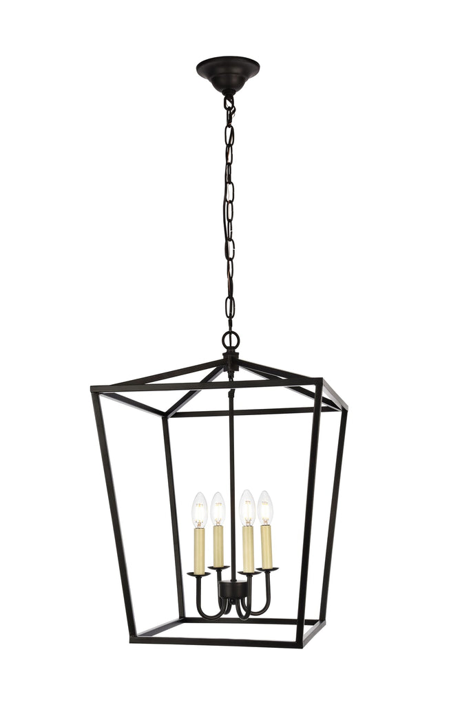 Elegant Lighting Pendant Light LD6008D17BK