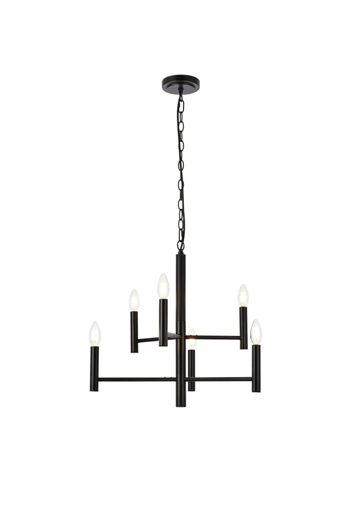 Elegant Lighting Pendant Light LD7060D22BK