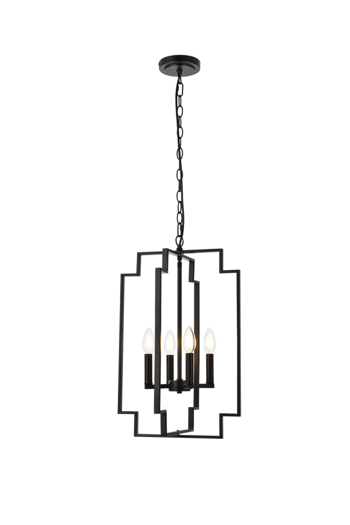 Elegant Lighting Pendant Light LD7066D14BK