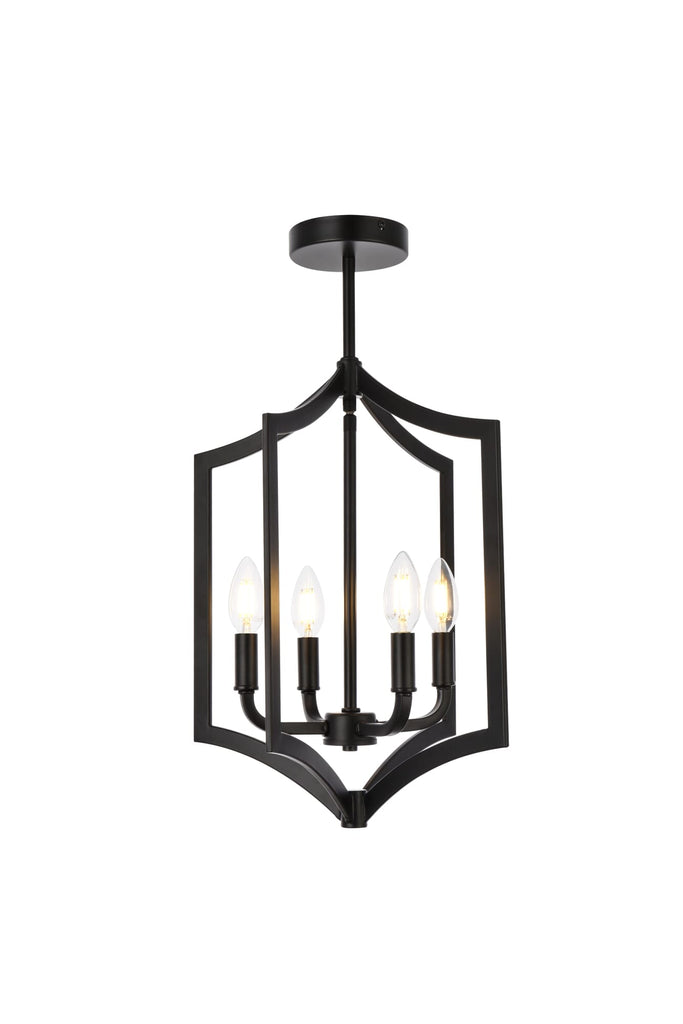 Elegant Lighting Pendant Light LD7068F14BK