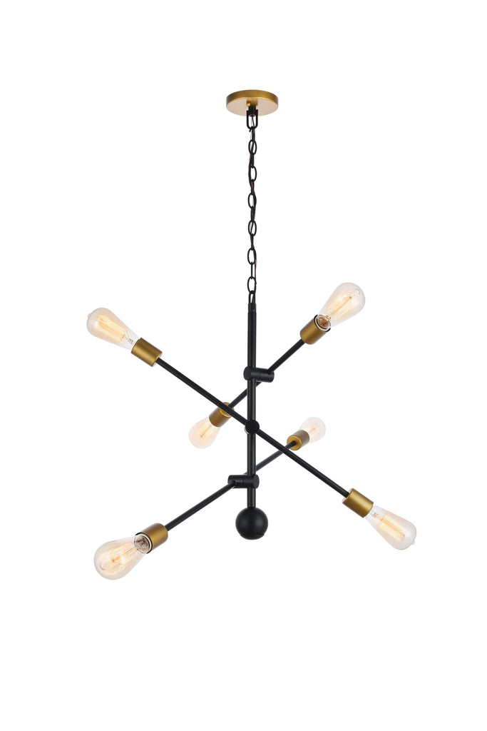 Elegant Lighting Pendant Light LD8006D29BK