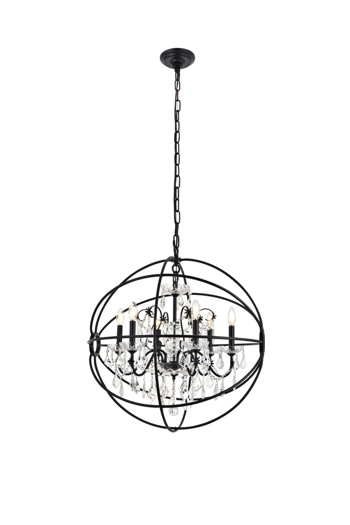 Elegant Lighting Pendant Light LD8801D25BK