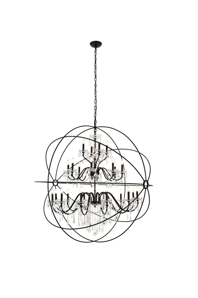 Elegant Lighting Pendant Light LD8801D60BK