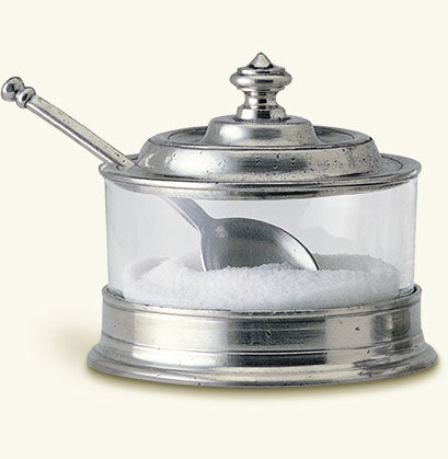 Match Pewter Jam Pot With Spoon 953