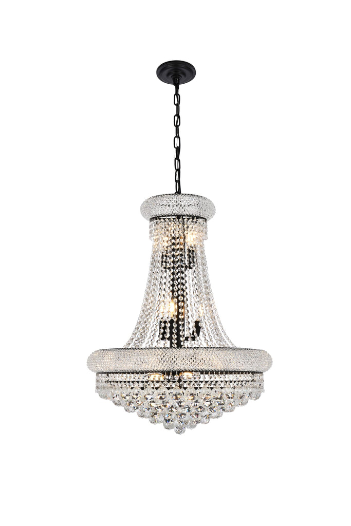 Elegant Lighting Chandelier Royal Cut V1800D24BK/RC