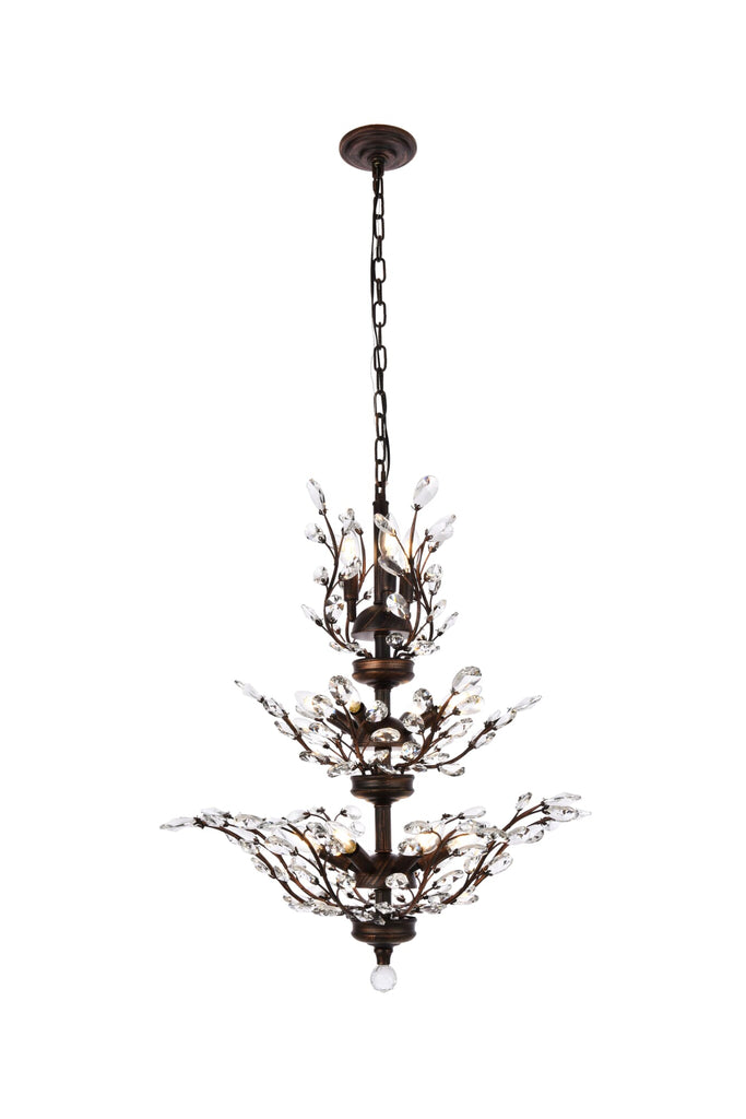 Elegant Lighting Chandelier Royal Cut V2011D27DB/RC