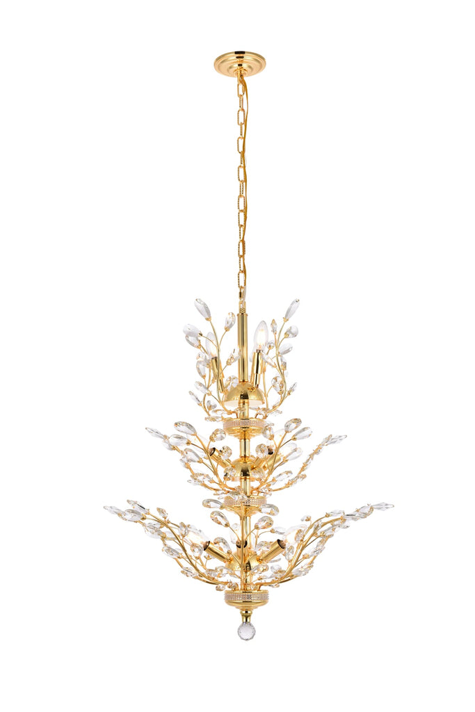 Elegant Lighting Chandelier Royal Cut V2011D27G/RC