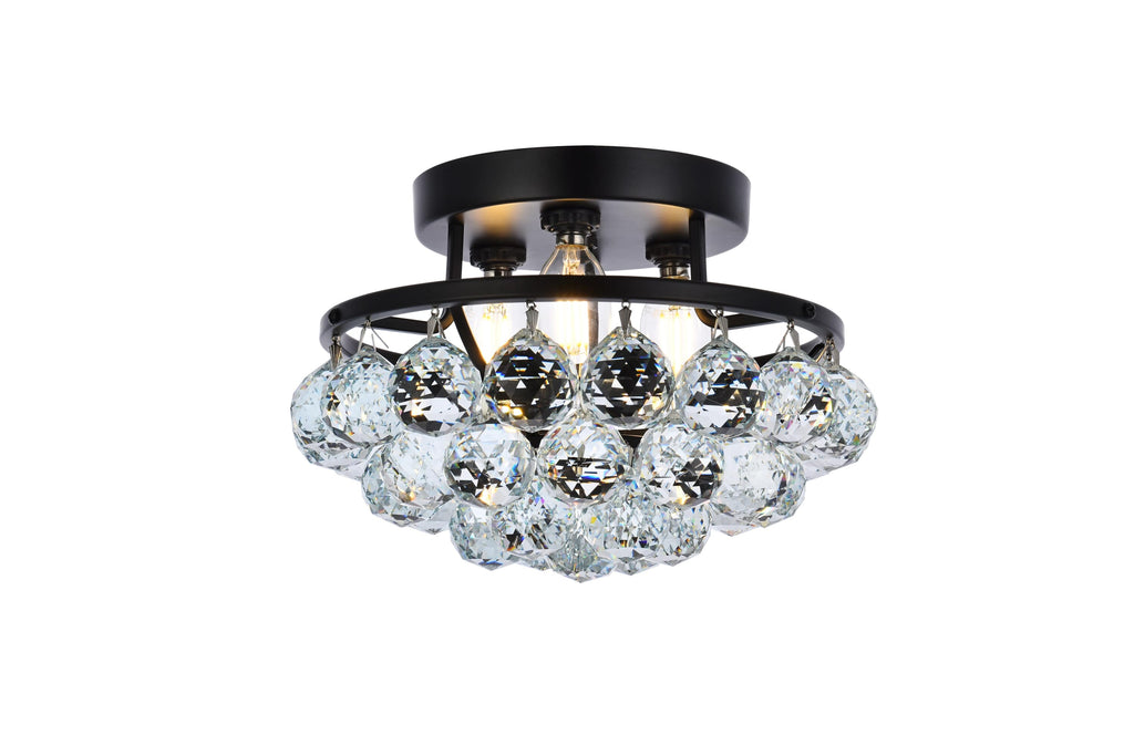 Elegant Lighting Flush Mount Light Royal Cut V9805F10BK/RC