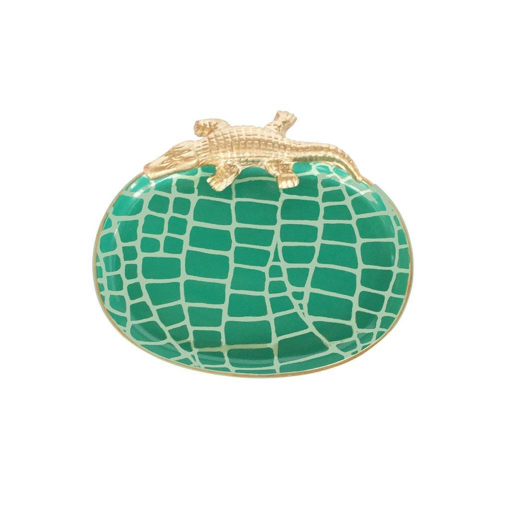 Dana Gibson Croc Tray Emerald