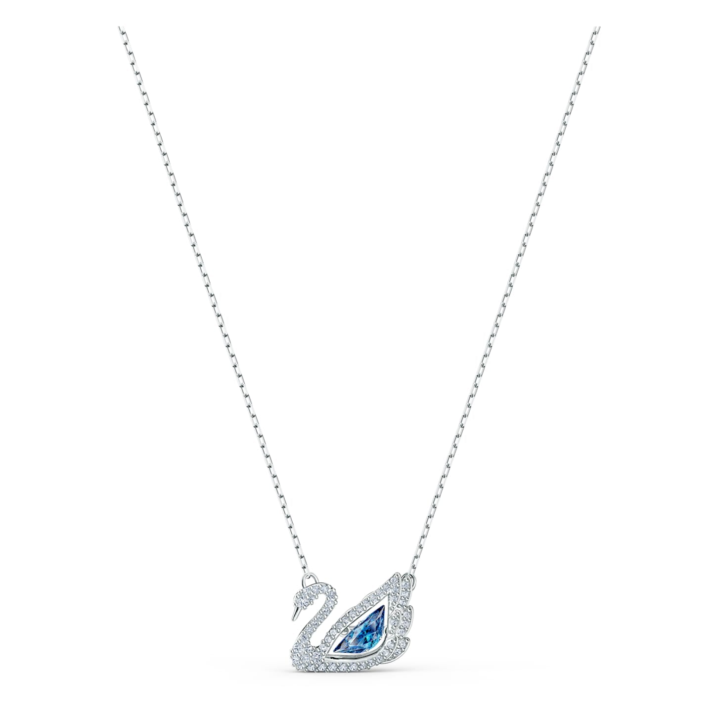 Swarovski Jewelry Dancing Swan Necklace Blue 125th Anniversary 5533397