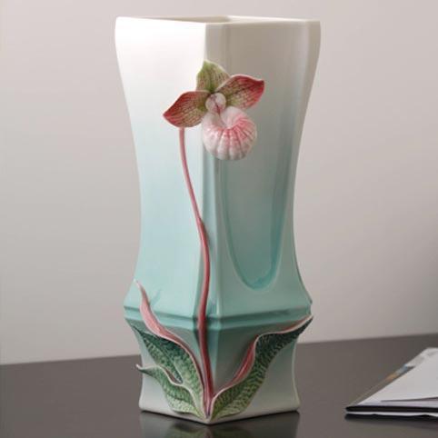 Franz Collection Lady Slipper Orchid Vase FZ03141