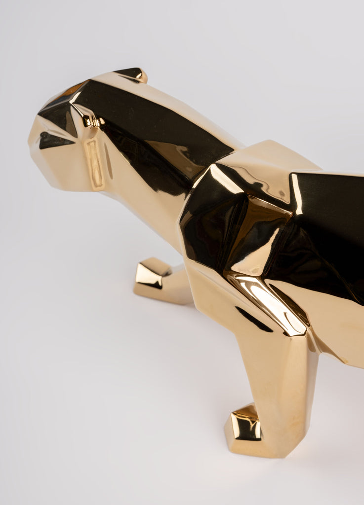 Lladro Panther Golden Figurine 01009580